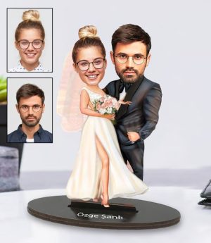 Персонализирано Карикатурно Библо С Дизайн На Женена Двойка