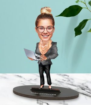 Персонализирано Карикатурно Библо С Дизайн На Кралица Бизнес Дама