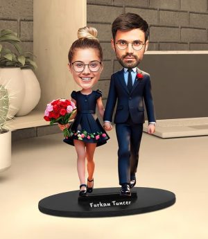 Персонализирано Карикатурно Библо С Романтичен Дизайн На Двойка